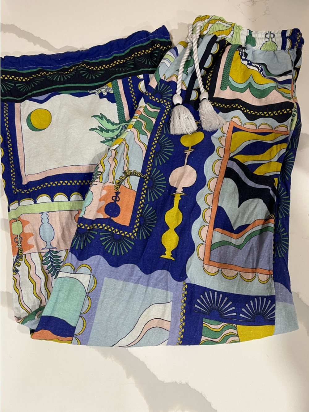 Anthropologie Linen Wide-Leg Pants | Celandine | Size Small - Picture 7 of 8